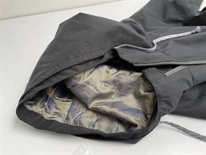 Vejrbestandig teknisk bomuld - midnatsblå med peach skin overflade 